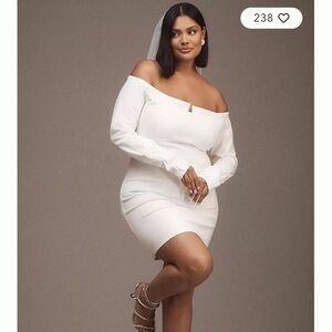 BHLDN Gianna Off-The-Shoulder Twofer Dress size L